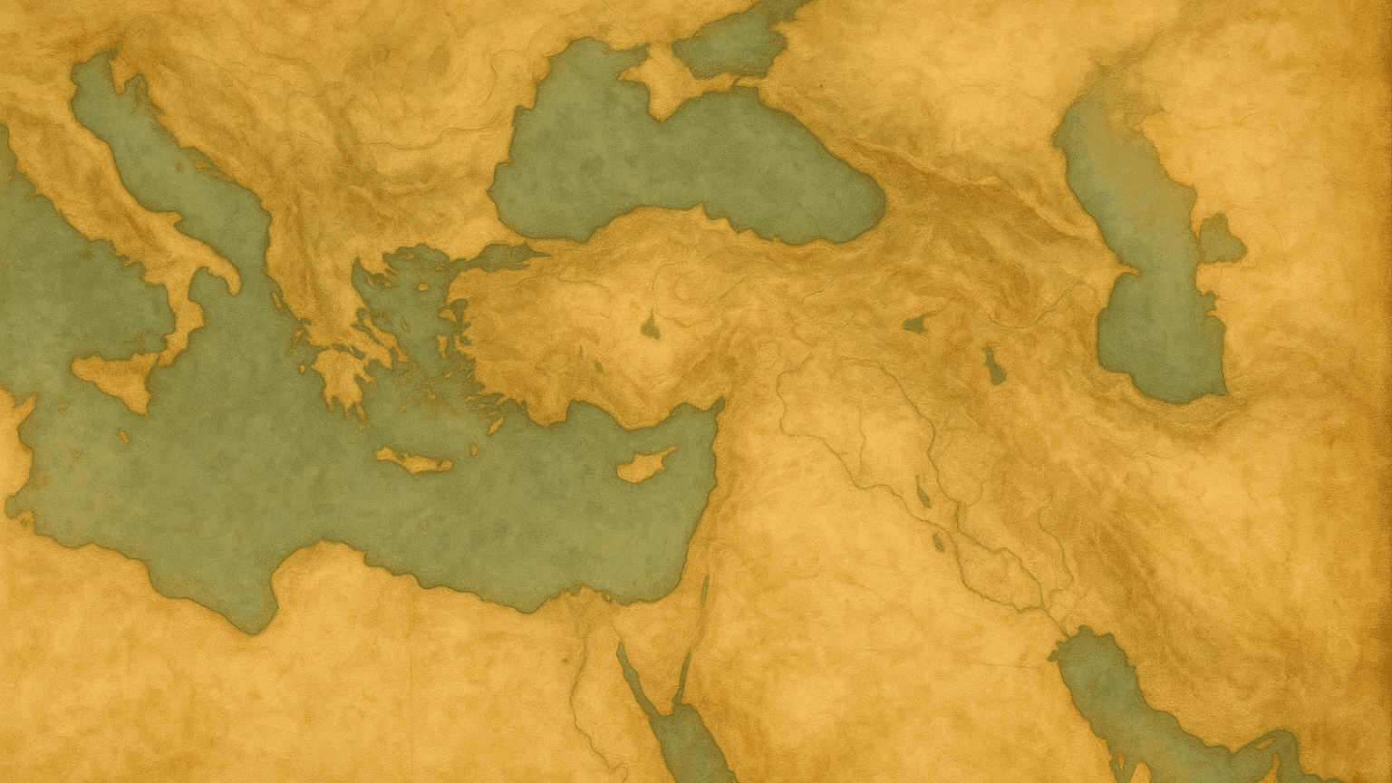 Painterly antique basemap for Wonders of the Ancient World
