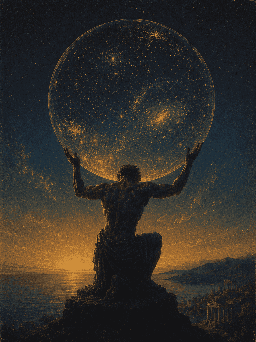 Atlas bearing the canon of stars
