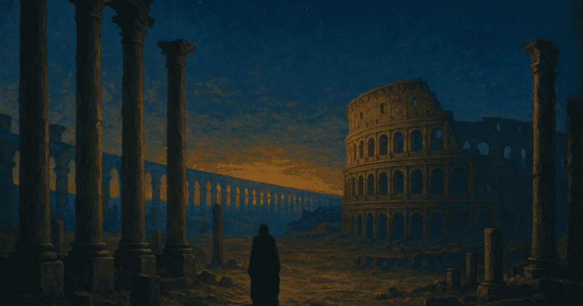 Painted study of Ancient Rome